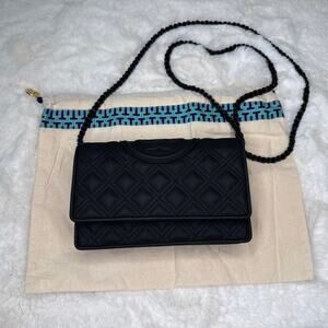 TORY BURCH-Fleming Matte Crossbody Clutch-Black-Brand New-100% Authentic